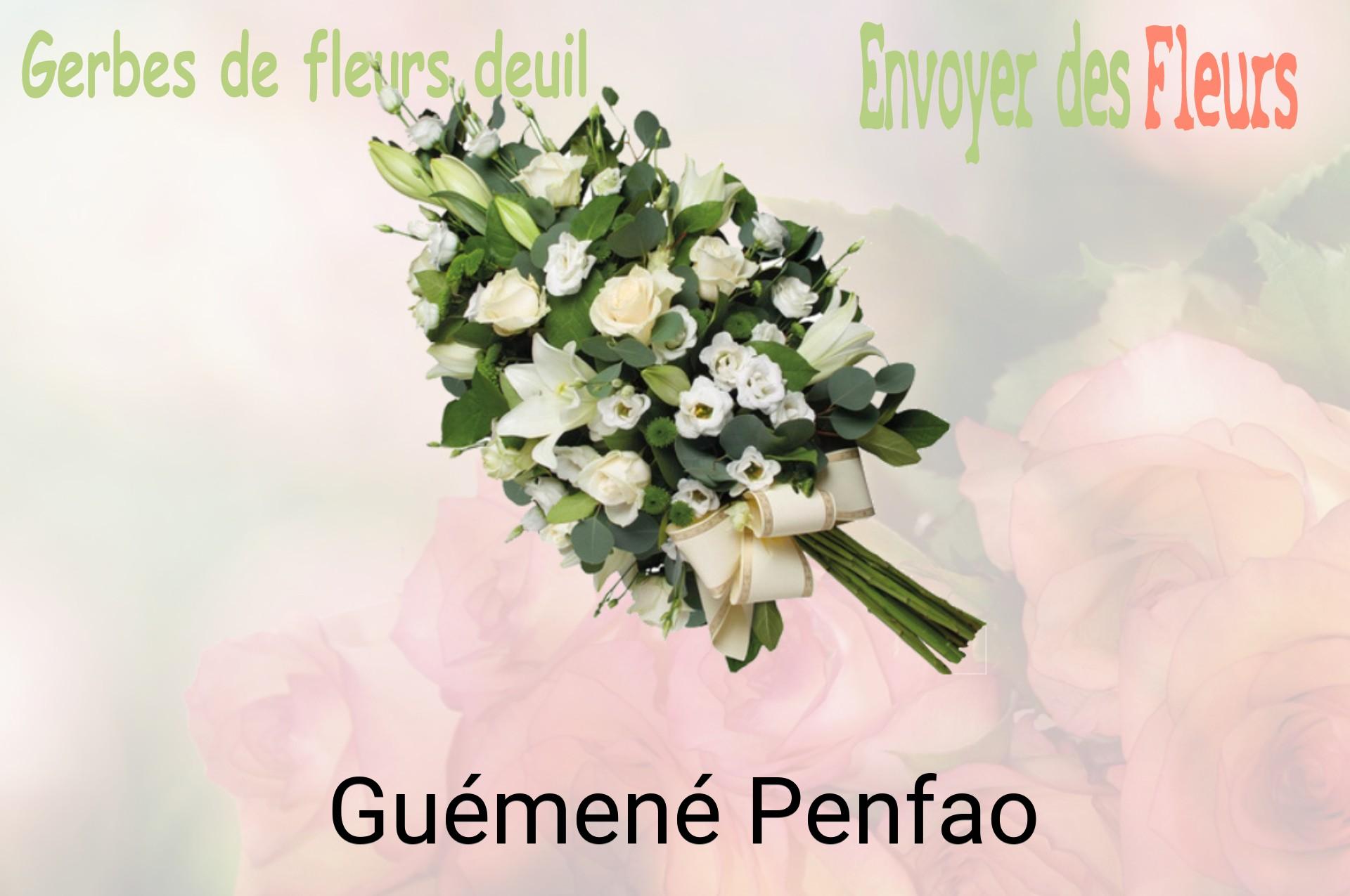 Gerbe de fleurs de deuil livrée à Guémené-Penfao